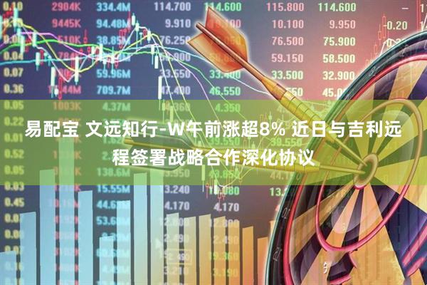 易配宝 文远知行-W午前涨超8% 近日与吉利远程签署战略合作深化协议